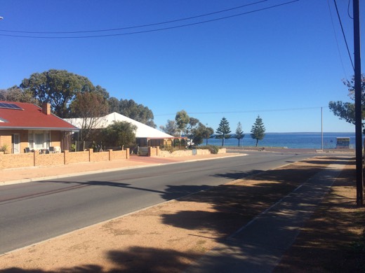Ceduna foreshore street and bay on the Day 48 rest day