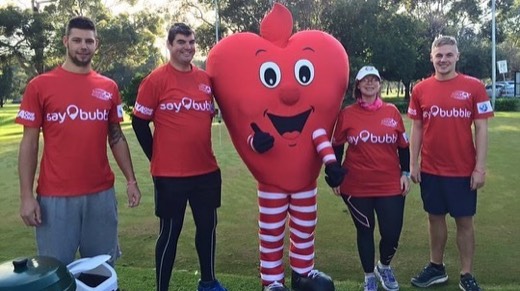 Gary, Ben, Ols, Hearty and Julia at Torrens parkrun on Day 64