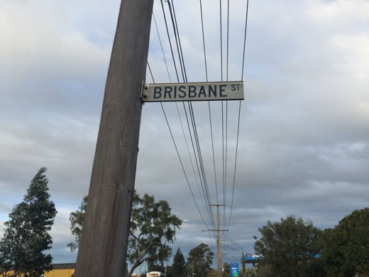 Brisbane Street road sign in suburban Melbourne